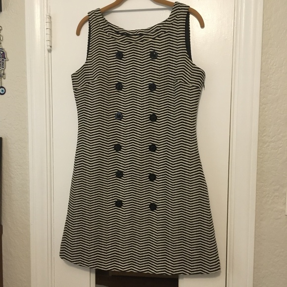 Ben Sherman Mod Retro Shift Chevron Dress - Picture 6 of 7